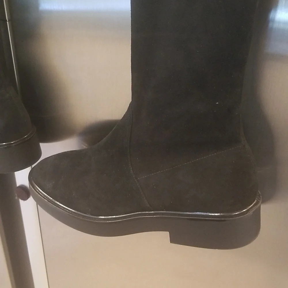 💕STUART WEITZMAN💕 Mara Over the Knee Boot ~ Black Suede 8.5 New Without Box